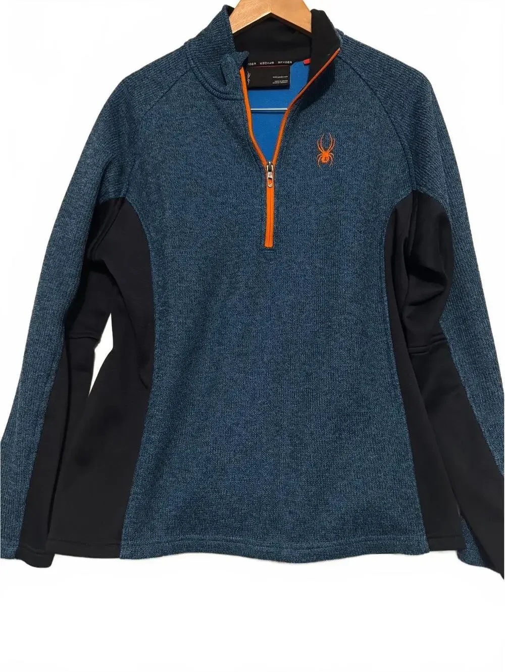 Spyder Outbound Core 1/2 Zip Sweater Blue Orange Men’s L